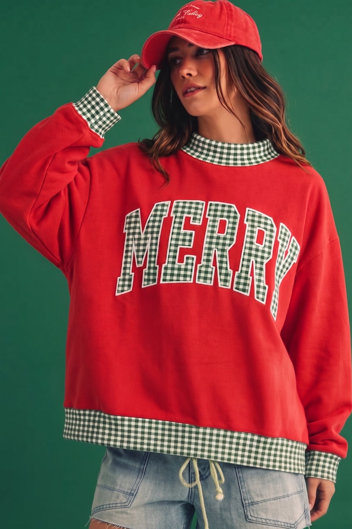 MERRY GINGHAM PULLOVER