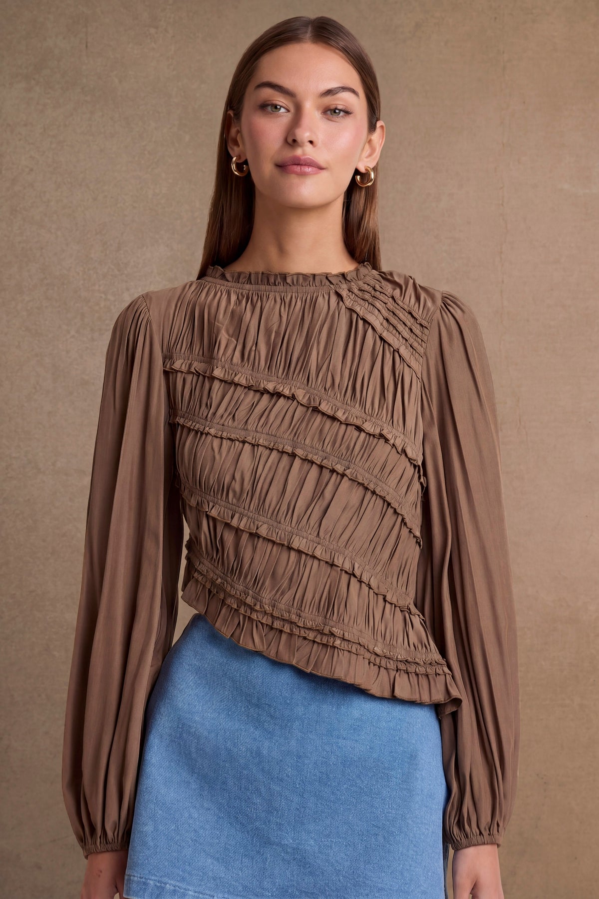 RUFFLED LS TOP/MT2533