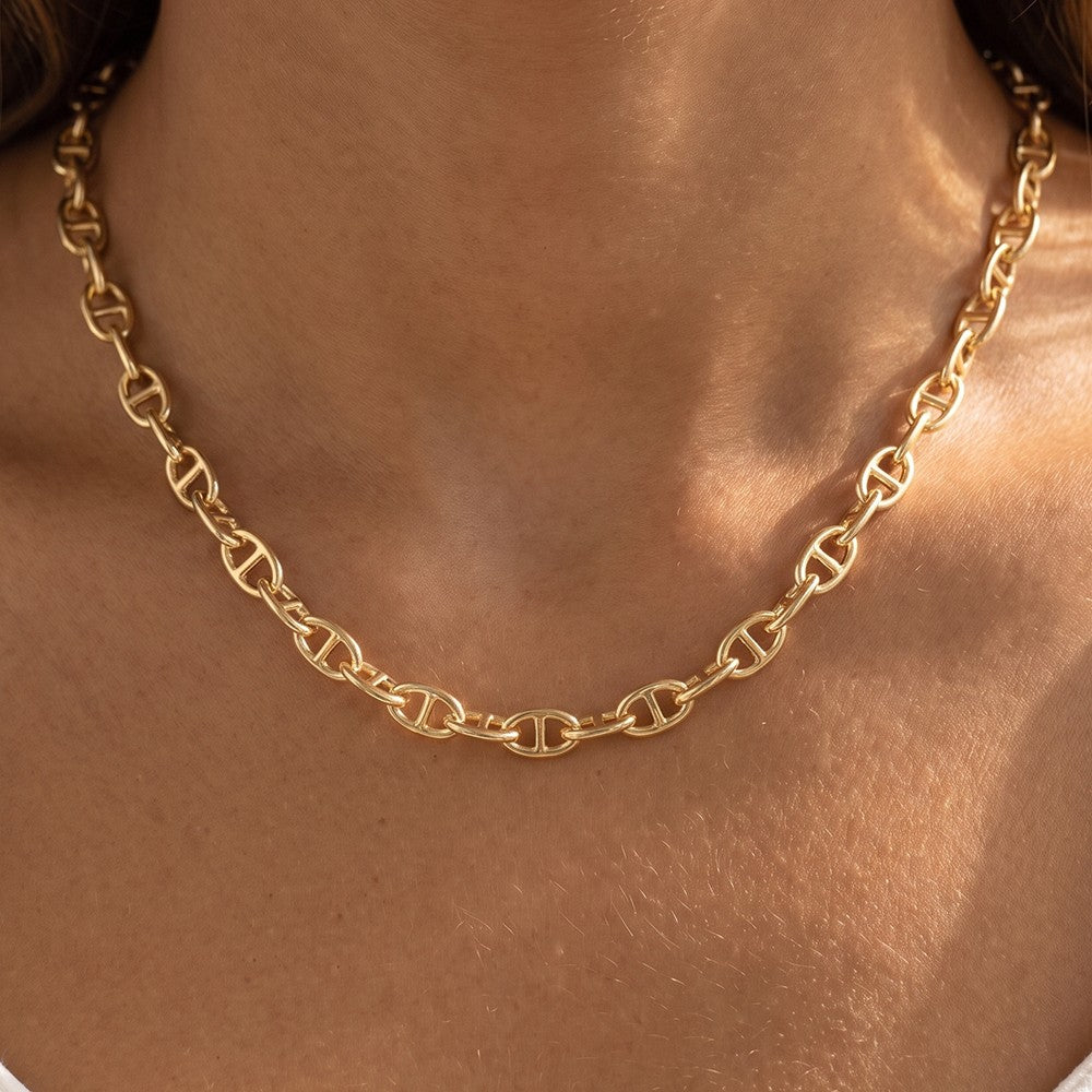 GOLD LINK CZ NECKALACE
