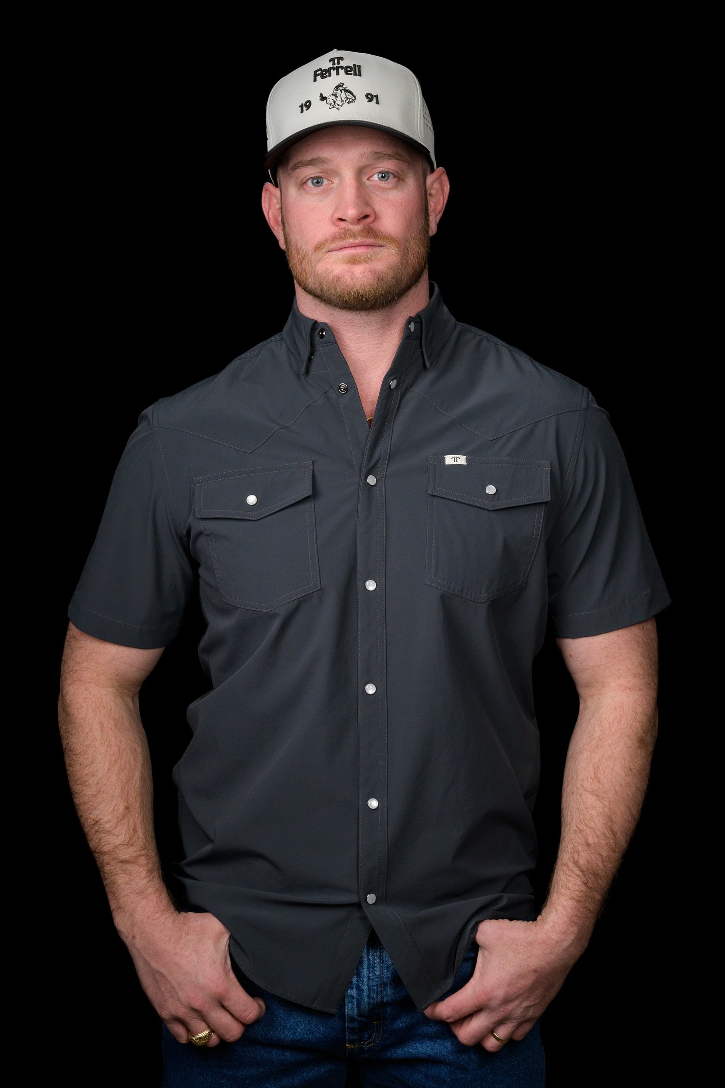 CORE-MEN'S SHORT SLEEVE PEARL SNAP SHIRT