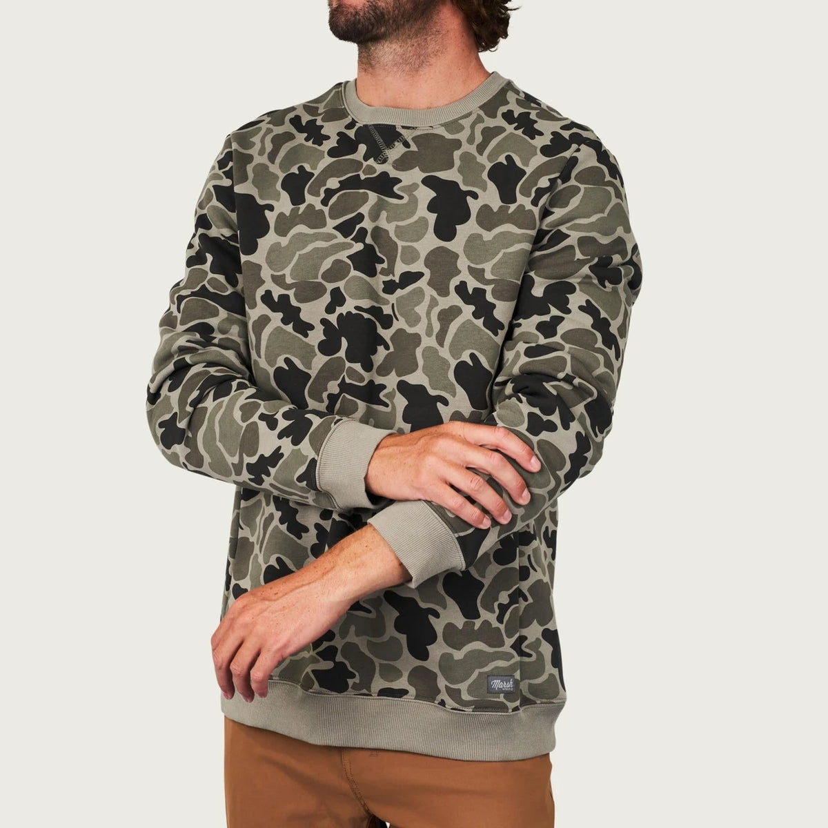 Fireside Fleece Crew-Rock Foxhole Camo