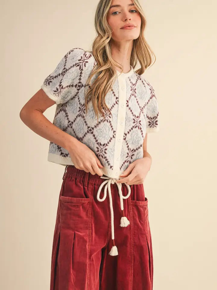 CROP SWEATER CARDIGAN