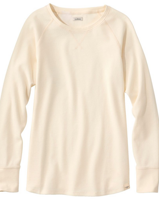 W'S UNSHRINKABLE MINI WAFFLE CREWNECK