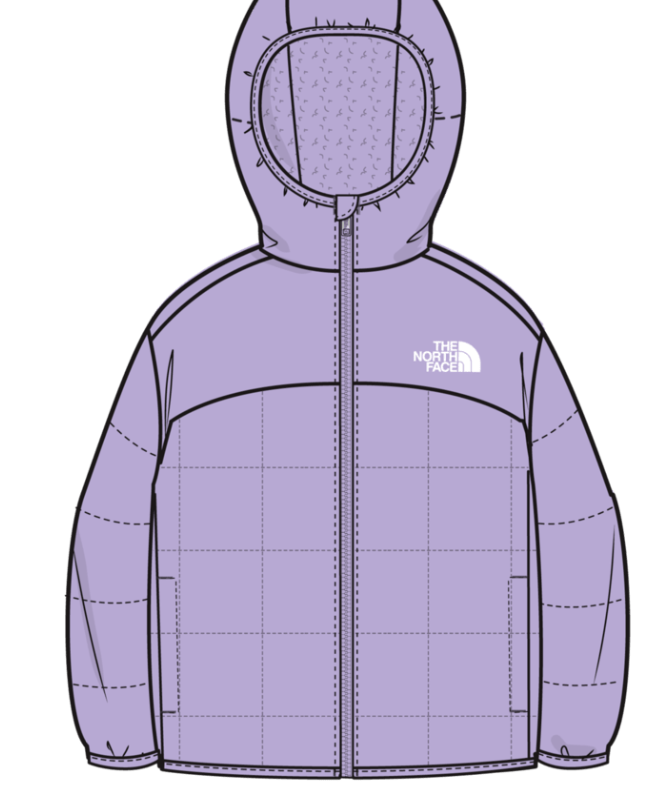 GIRLS' REVERSIBLE SHASTA FULL ZIP HOODED JACKET