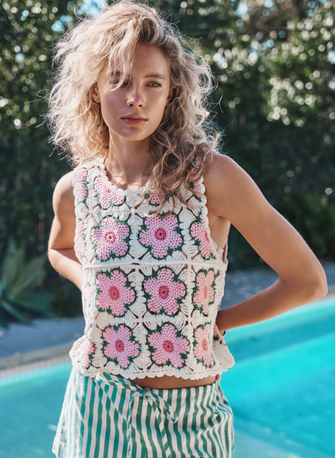 DAISY CHAIN CROCHET TANK