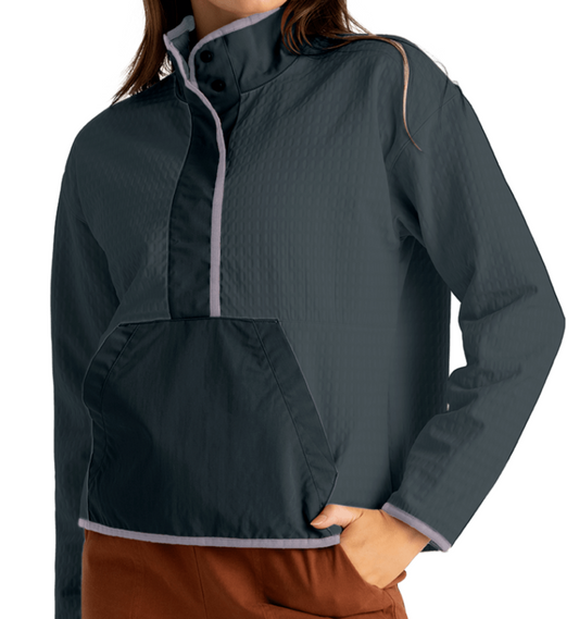 W'S GRIDBACK FLEECE SNAP PULLOVER