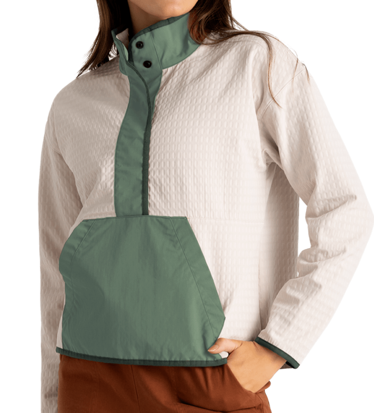 W'S GRIDBACK FLEECE SNAP PULLOVER
