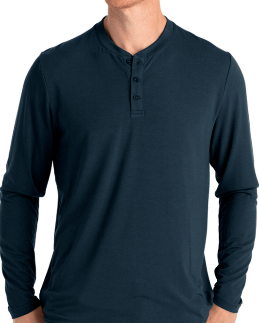 M'S BAMBOO FLEX LONG SLEEVE HENLEY