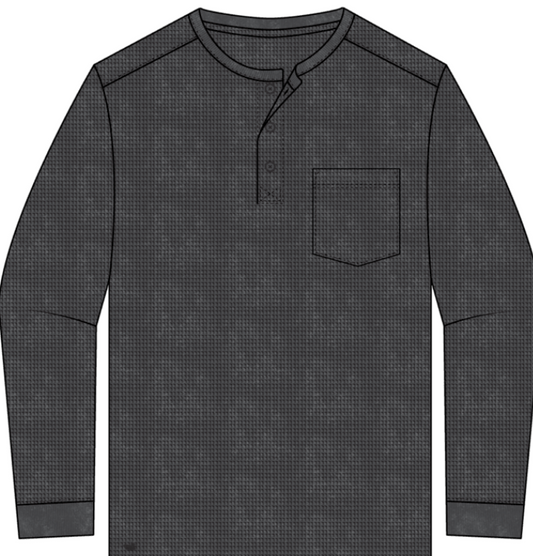 LS SEAWASH VINTAGE WAFFLE HENLEY