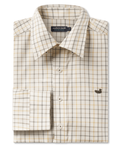 CHATEAU WINDOWPANE DRESS SHIRT