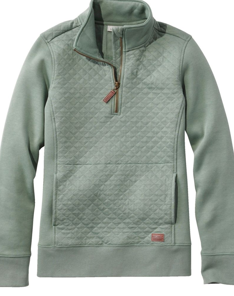W'S QUILTED 1/4 ZIP SWEATSHIRT