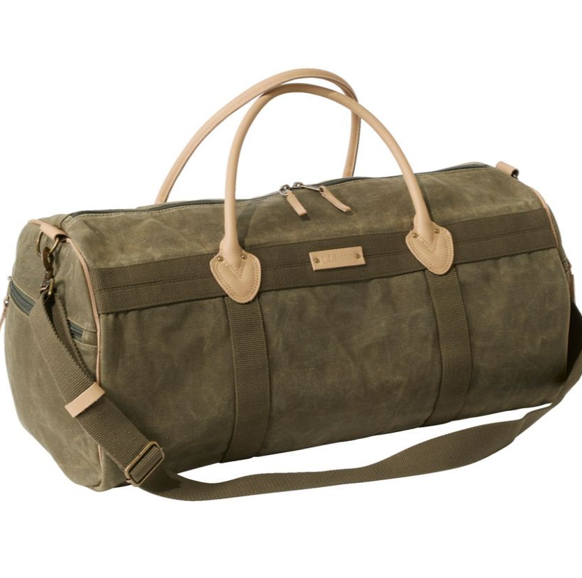 WAXED CANVAS DUFFLE- LARGE