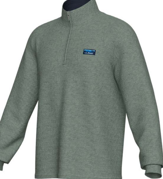 M'S LAKEWASHED DOUBLE-KNIT QUARTER ZIP