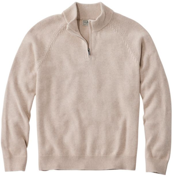 M'S WICKED SOFT COTTON CASHMERE QUARTER ZIP
