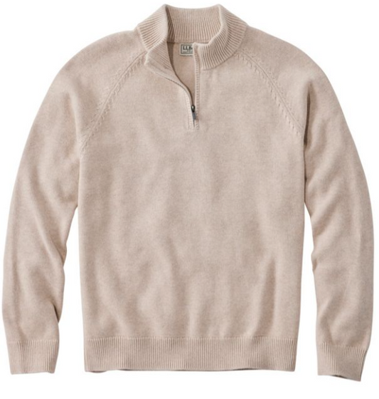 M'S WICKED SOFT COTTON CASHMERE QUARTER ZIP