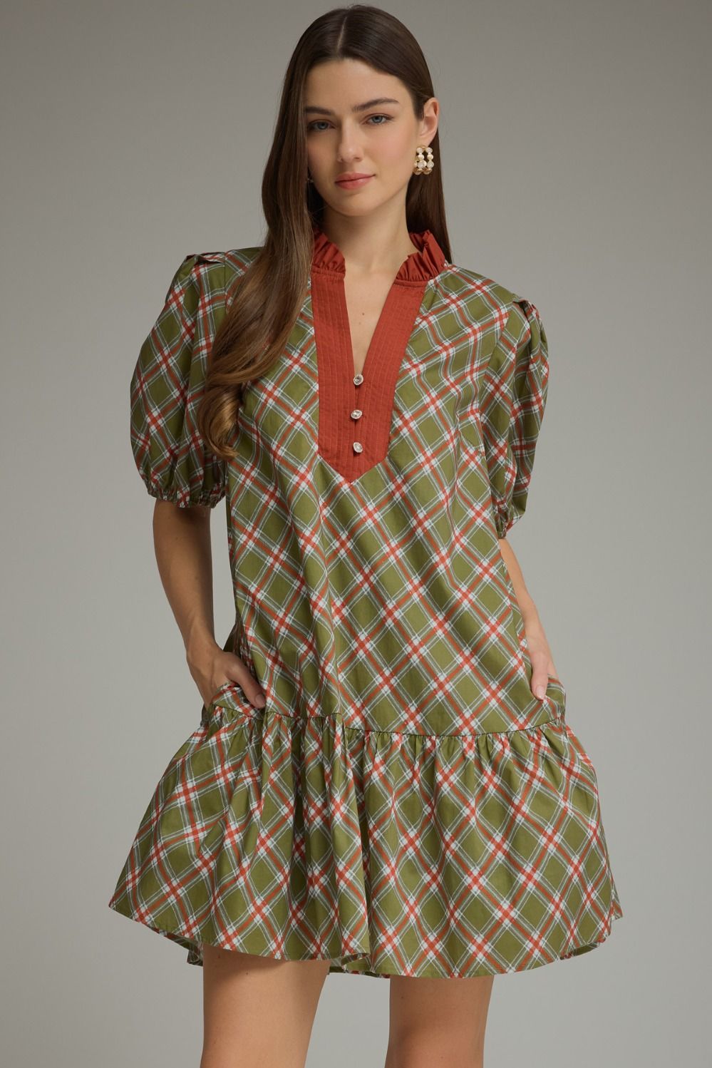 HOLIDAY GINGHAM DRESS/ D31802