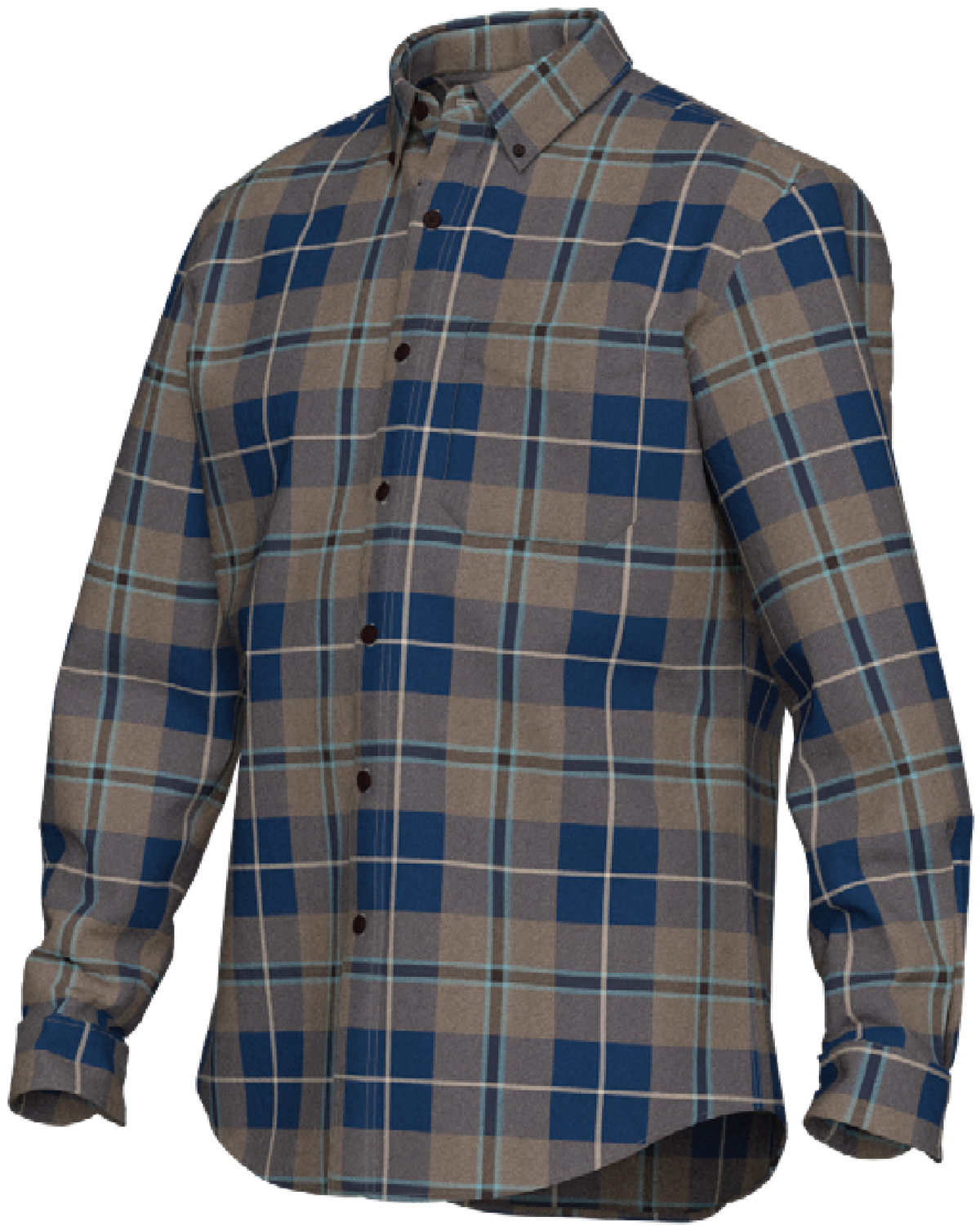 M'S LS SCOTCH PLAID FLANNEL SHIRT