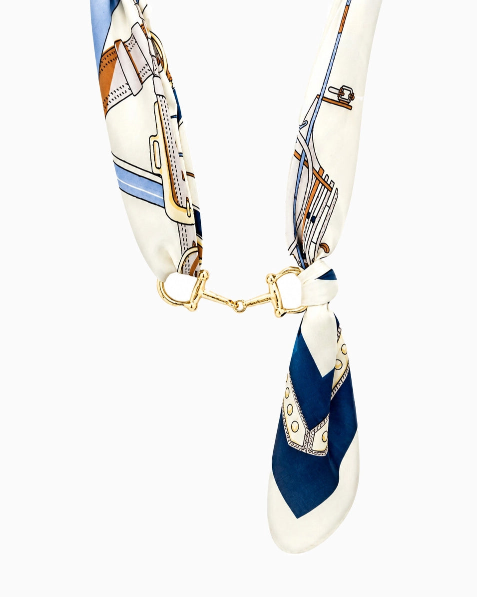 Horse Bit Silk Scarf Chocker Necklace