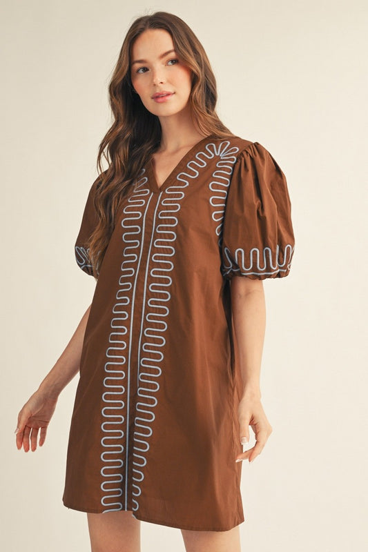 PUFF SLEEVE DRESS
