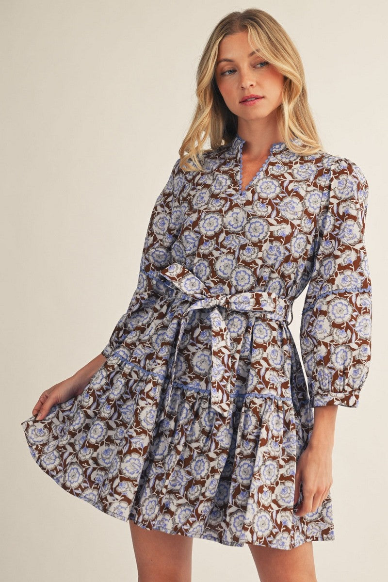 FLORAL ACCENT DRESS