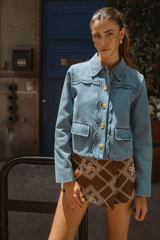 SCALLOPED JACKET/MJK6665A