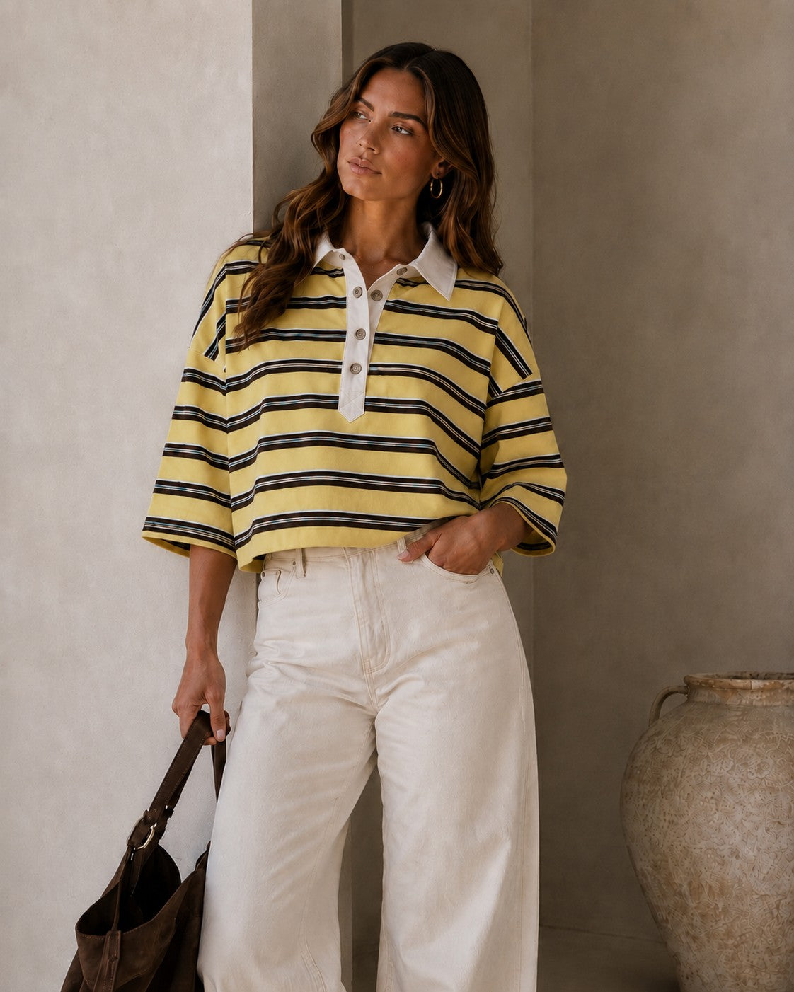 OVERSIZED POLO TOP-8727IK