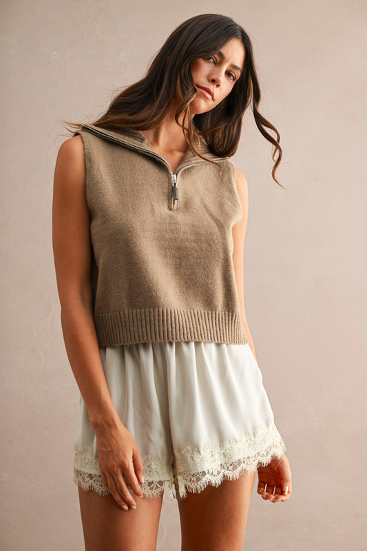 HIGH NECK KNITTED VEST-MT2779SS