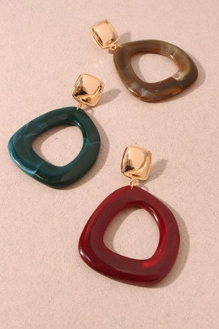 OVAL DROP EARRINGS