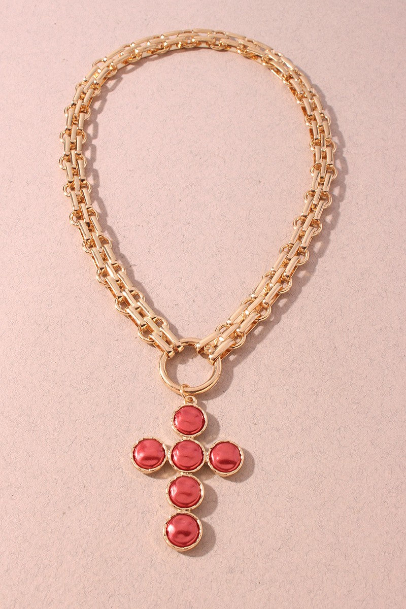 COLOR STONE CROSS