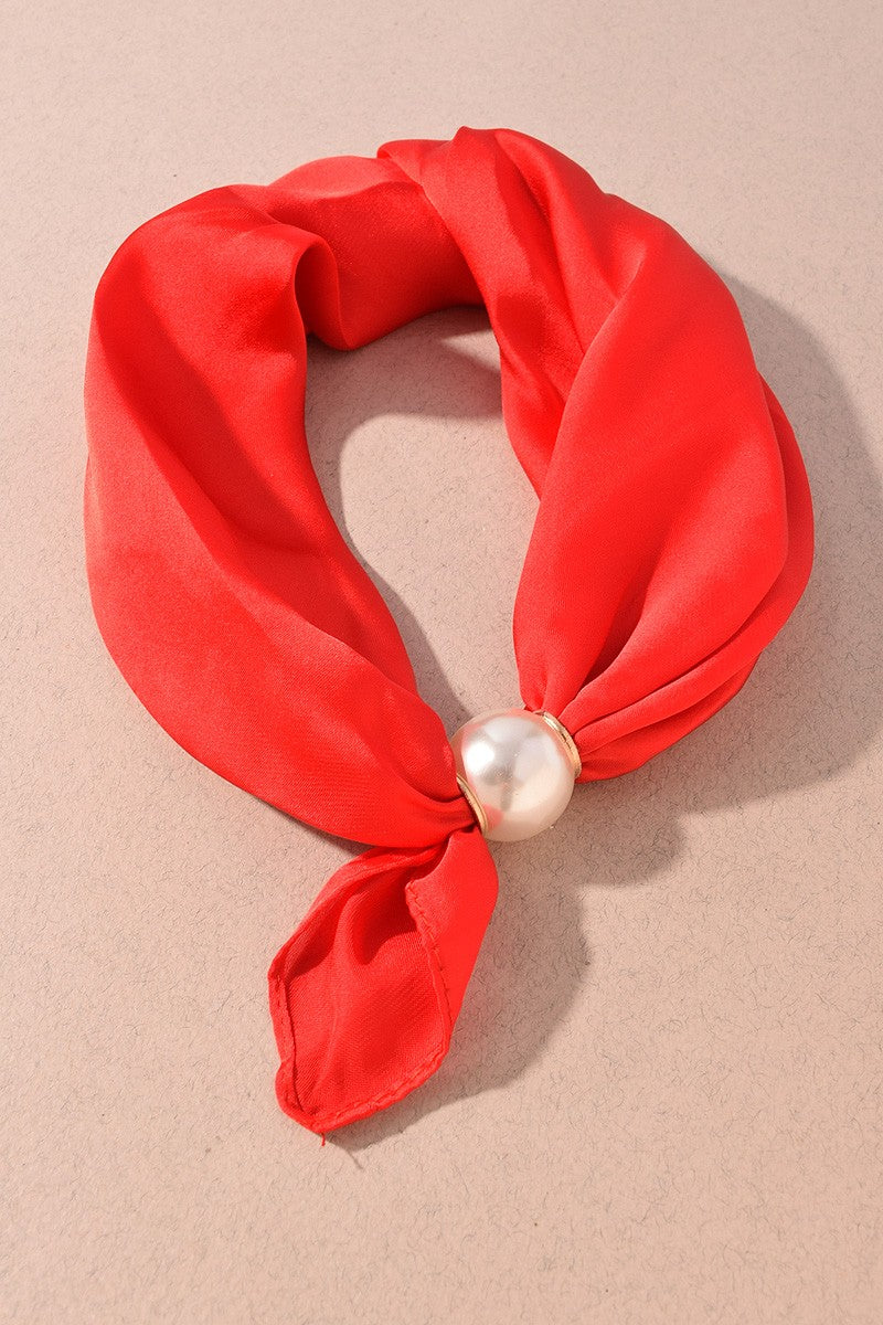 OVERSIZED PEARL ACCENT SCARF