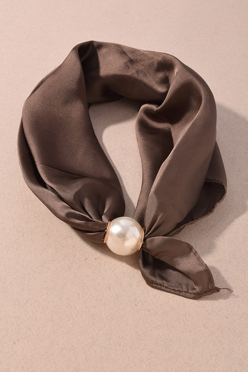 OVERSIZED PEARL ACCENT SCARF