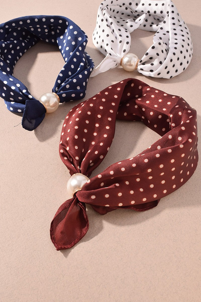POLKA DOT ACCENT SCARF
