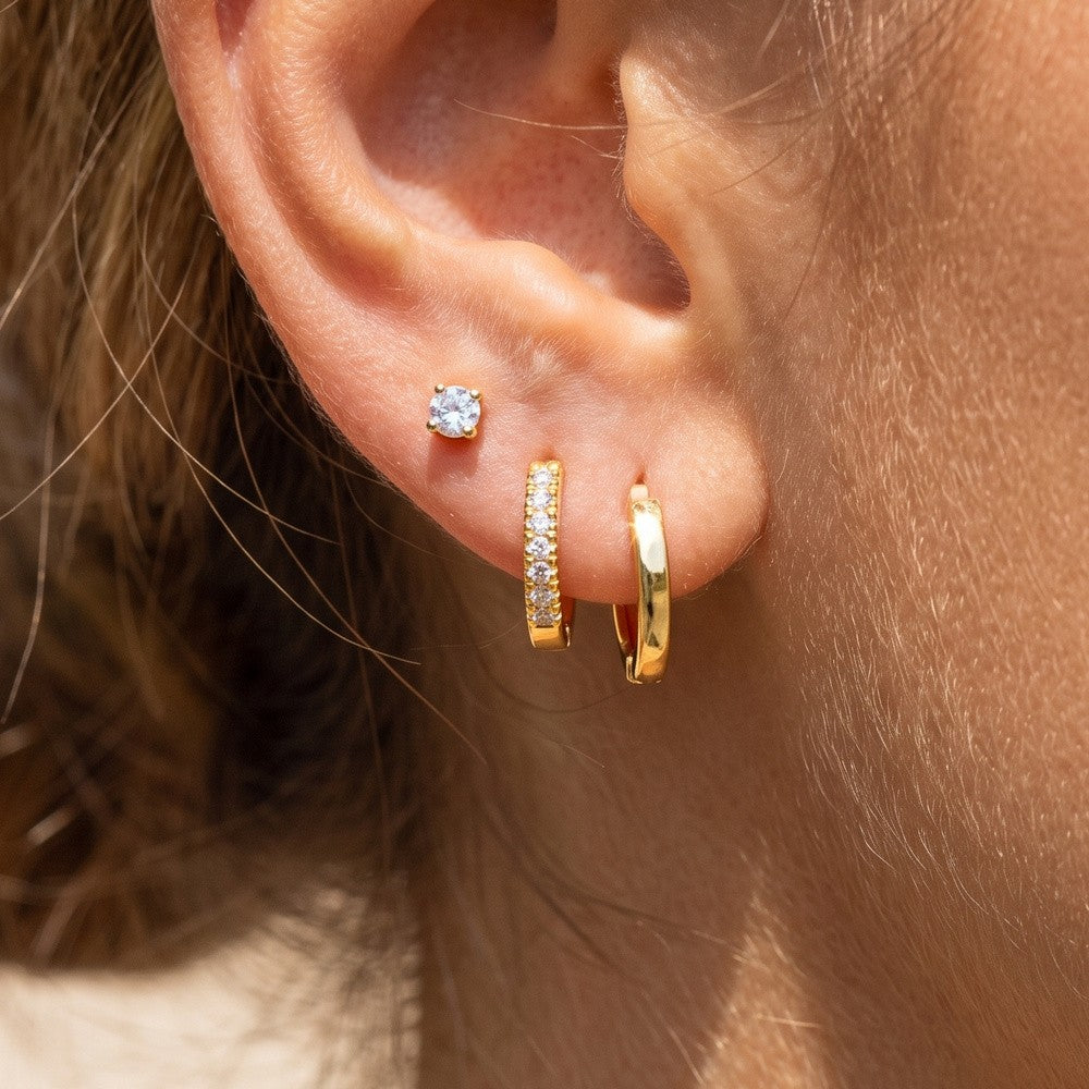 3P STUD&HOOP SET