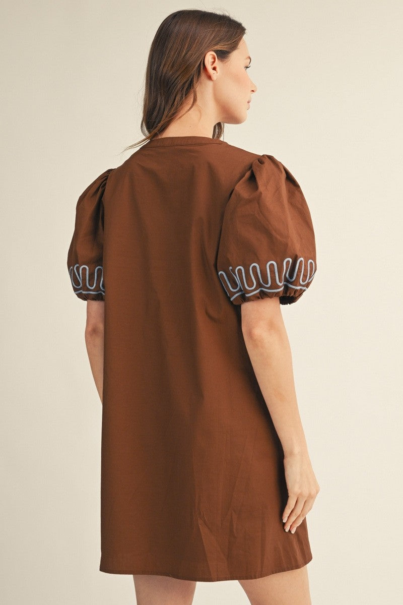 PUFF SLEEVE DRESS