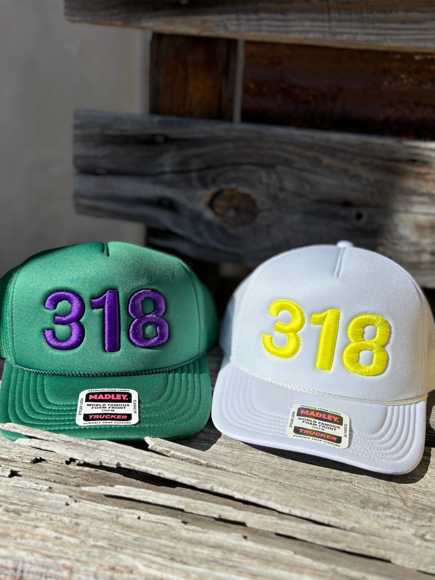 318 HAT - WHITE/YELLOW