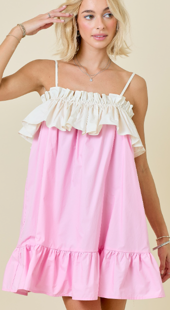 SLEEVELESS BABYDOLL DRESS