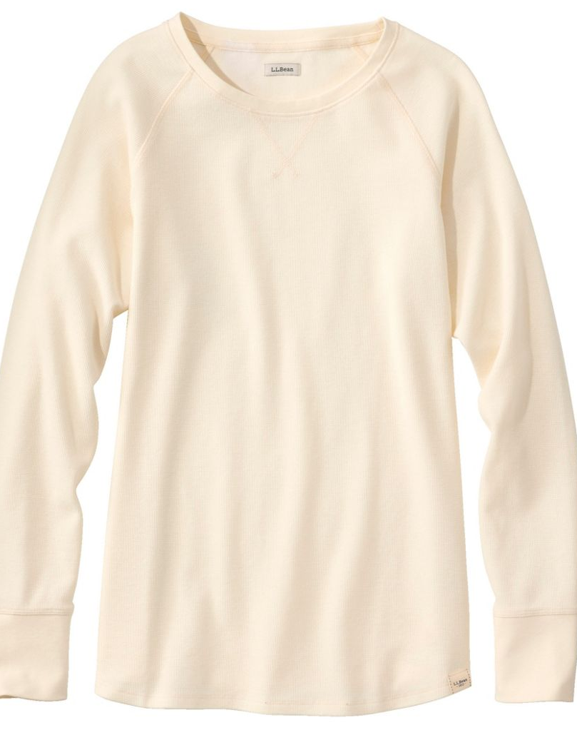 W'S UNSHRINKABLE MINI WAFFLE CREWNECK