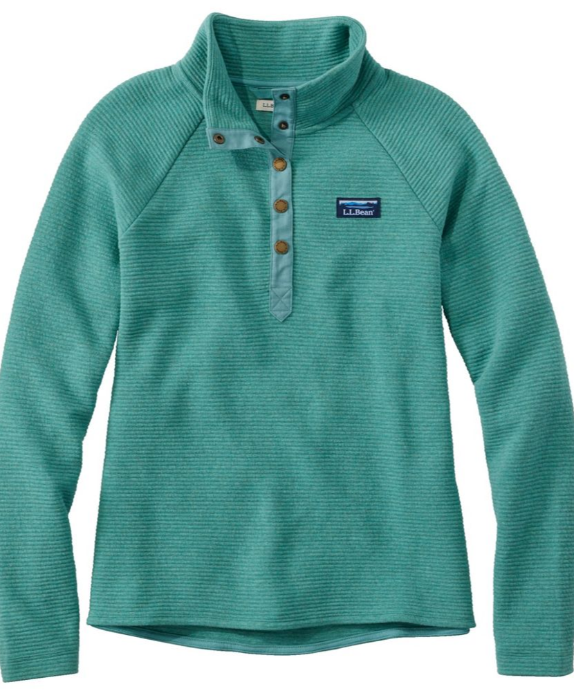 W'S LAKEWASHED DOUBLE-KNIT 1/4 SNAP