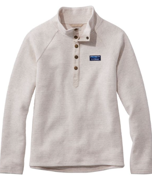 W'S LAKEWASHED DOUBLE-KNIT 1/4 SNAP