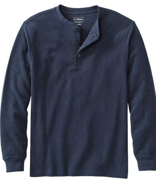 M'S UNSHRINKABLE MINI WAFFLE HENLEY