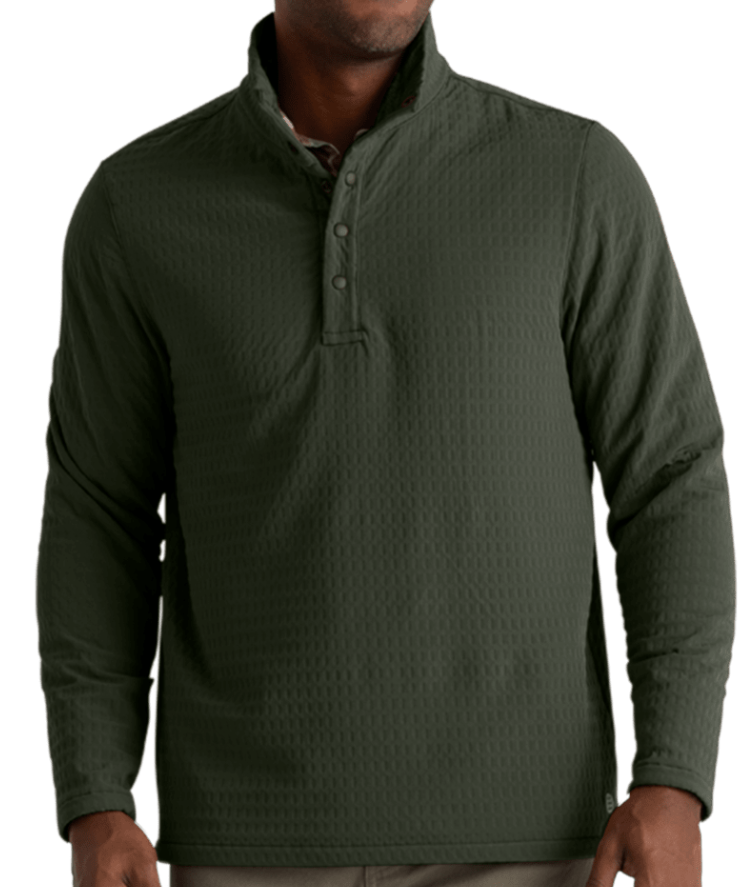 M'S GRIDBACK FLEECE SNAP PULLOVER