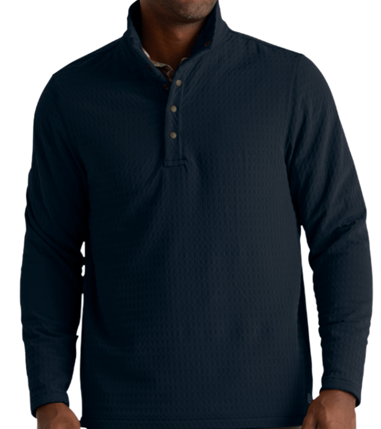 M'S GRIDBACK FLEECE SNAP PULLOVER