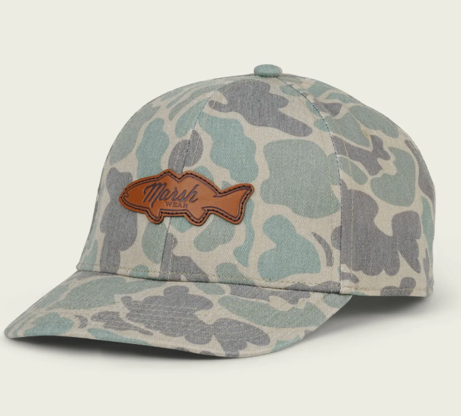 RR LEATHER HAT - GREEN CAMO