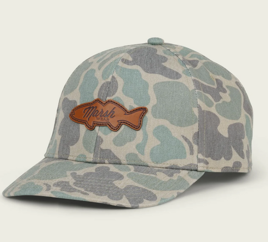 RR LEATHER HAT - GREEN CAMO