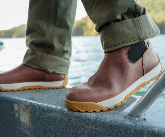 M'S LEATHER ANKLE DECK BOOT