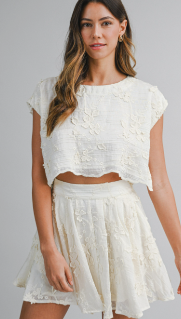 EMBROIDERED SKIRT SET