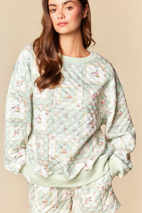 SAGE QUILTED DUCK SET