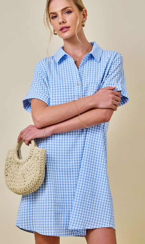 GINGHAM EASY DRESS