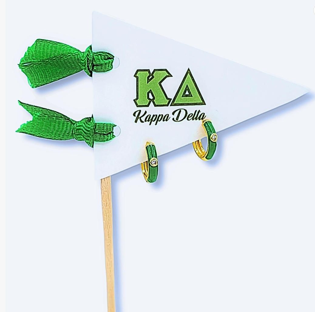 SORORITY BRIGHT COLOR HUGGIE HOOPS