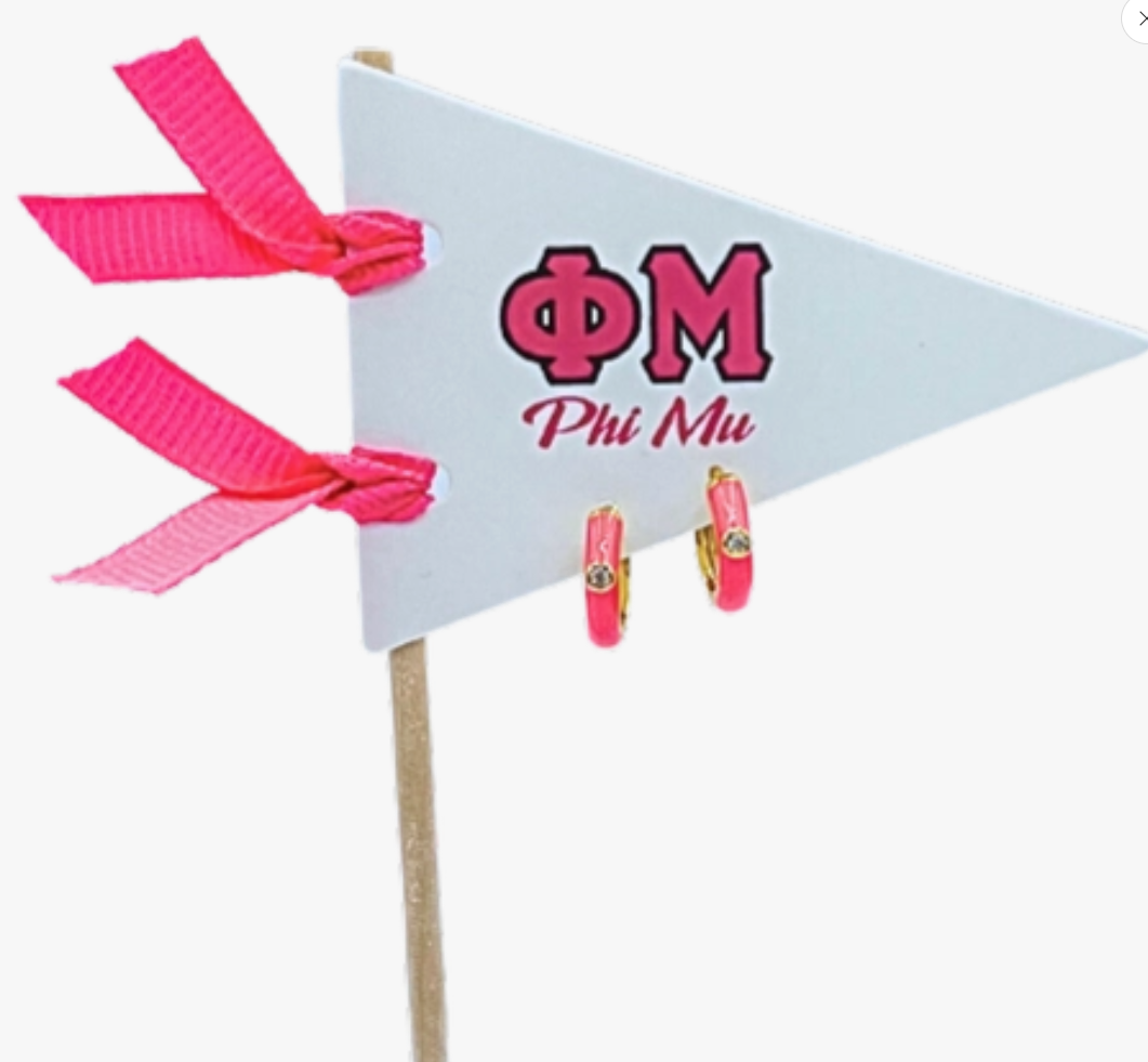 SORORITY BRIGHT COLOR HUGGIE HOOPS